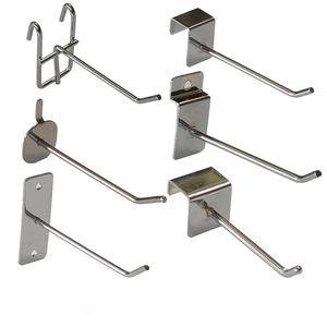 China Retail Metal Display Hanging Hooks Rack Double Wire Slotted Merchandise Hanging Strips on sale