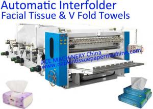 China Automatic Laminated Facial Tissue Machine , Laminated V Fold Hand Towel Machine on sale
