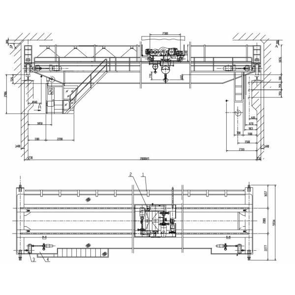 Yuantai QE model Double trolley overhead cranes with double hook lifting tool