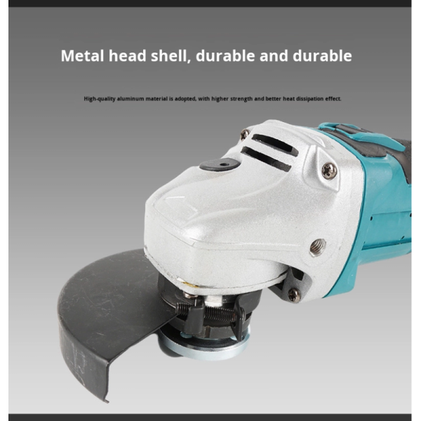 Industrial Grade Rechargeable Lithium Electric Portable Angle Grinder Wireless with Slide Type Switch for Polishing & Cutting