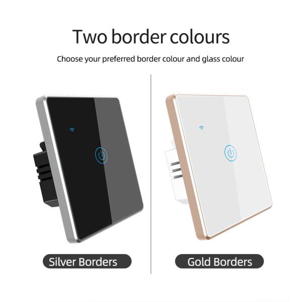 Tuya Smart Wifi Switch For Eu Standard 3 Gang Metal Bezel App Remote Schedule Voice Control