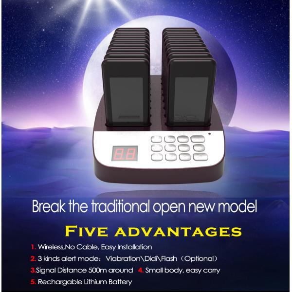 Wholesale waterproof 16 call guest portable queuing system fast food restaurant coaster pager