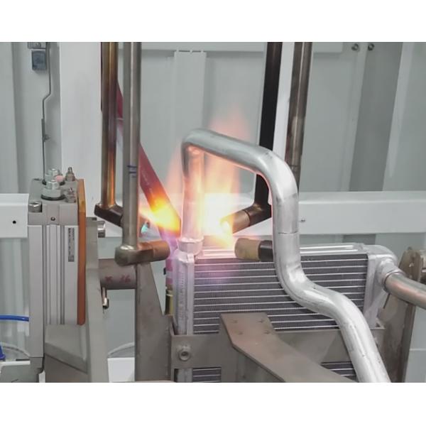 Turntable Flame Automatic Brazing Machine for Copper Parts Production Tact 10s/pc
