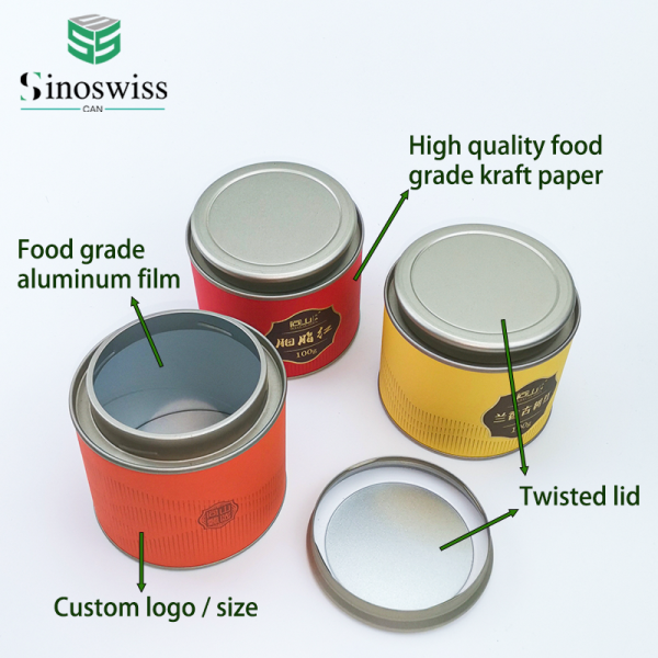 Custom Height Paper Tea Cylinder Packaging Empty Airtight Tube Package For Gift