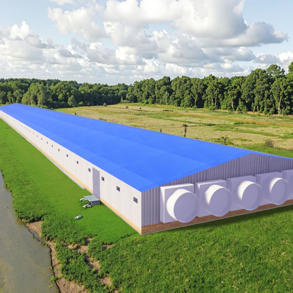 Wholesale Custom Steel Structure Chicken House with Sliding Doors from china suppliers