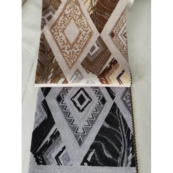 Floral Print Luxury Sofa Fabric Breathable With Stripe Style