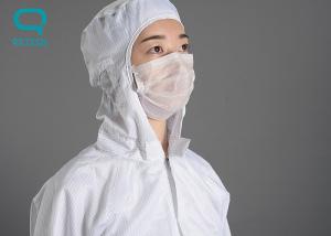 Wholesale 2.5mm Grid Clean Room Antistatic ESD Coverall Hooded Onesies Clothing from china suppliers