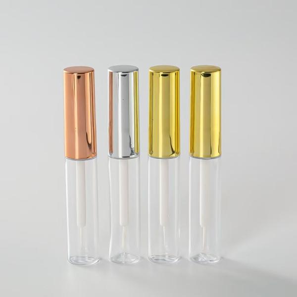 Aluminum head cap PETG bottle for lip glaze tube repair liquid can be customized with logo