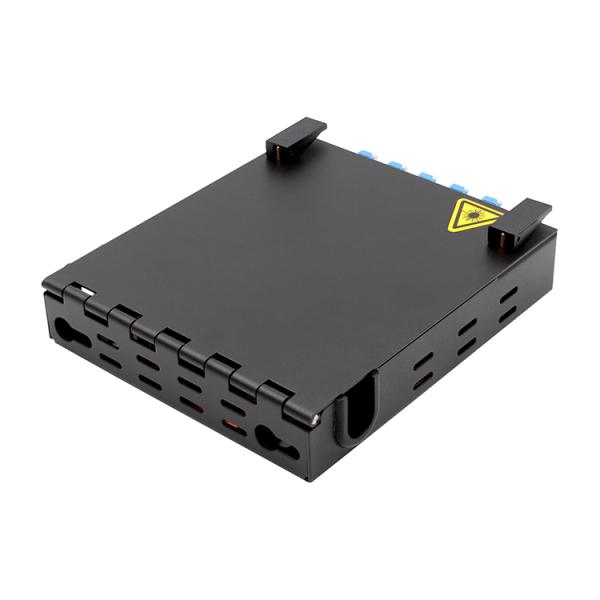 Wall Mount Fiber Enclosure With Splicing Module and 6 Ported SC/UPC LGX Adapter Panel