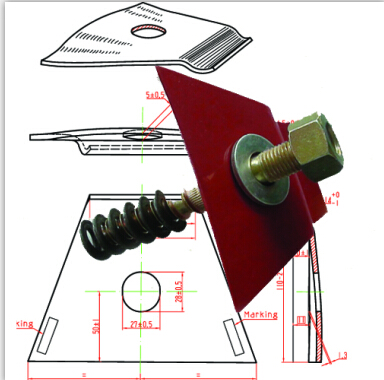 Hot Dip Galvanized Rail Fastening System With Rail Insulator / Screw Spike
