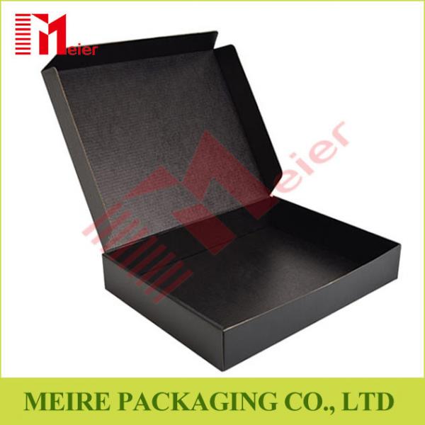 Quality Black color Litho laminated Mailer style box Hinged Lid corrugated Box for delivery for sale