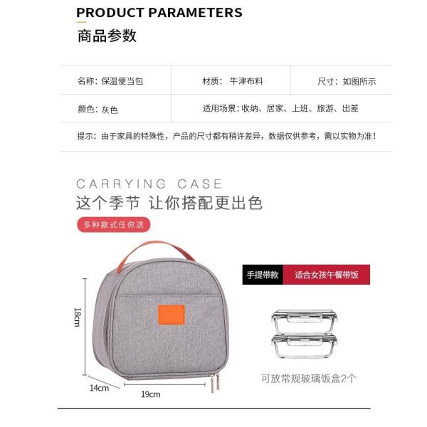 Customized Various Shape Portable Lunch Bag Food Thermal Box Durable Waterproof Office Cooler Lunchbox With Shoulder Strap