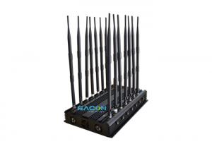 China 3G 4G 14 Bands Cell Phone Jammer Device VHF UHF With High Gain Antennas on sale