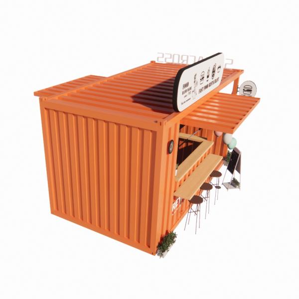 Aluminum Alloy Windows Popular 20FT Container Coffee Shop Container House for Restaurant