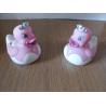 Pink Wedding Rubber Ducks Gift , Small Bride And Groom Rubber Ducks Phthalate Free for sale
