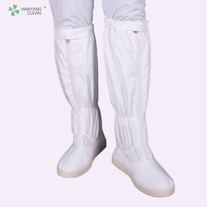 Wholesale White Anti Static Shoes , Zipper Esd Safety Boots High Temperature Sterilization from china suppliers