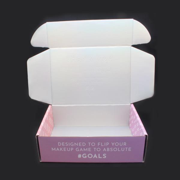 Customised Printing Pink Holographic Shipping Mailing Box Custom Private Label With Logo