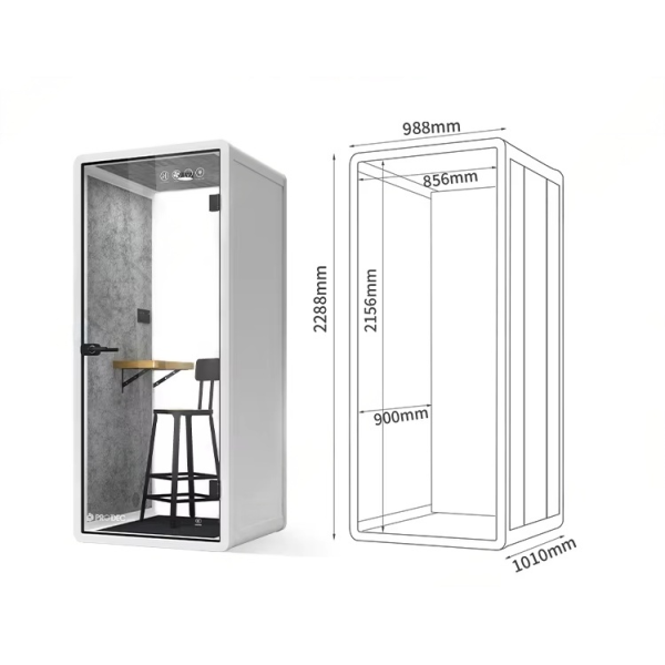 Customized Mobile Office Pods Modular Acoustic Office Pod With A Hidden Frame