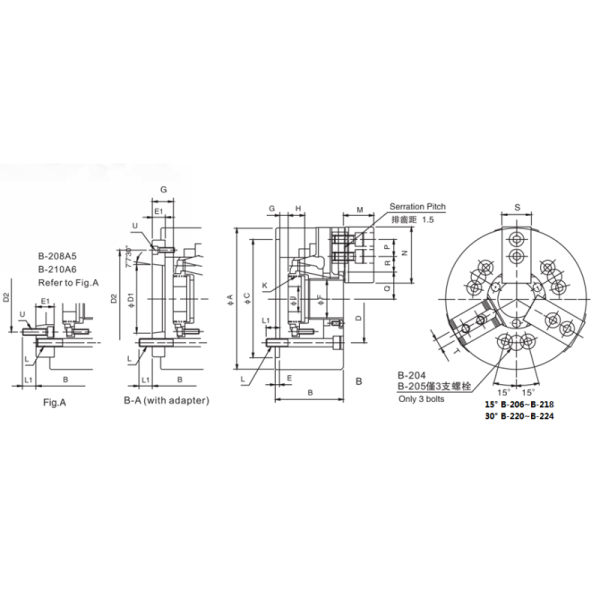 3-JAW THROUGH HOLE POWER CHUCK