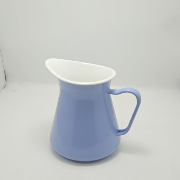 Solid Color V Shaped Enamel Pitcher Minimalist Enamel Kettle Enamel Tableware Smooth Enamel Cookware