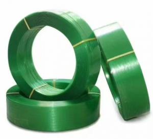 China 16mm Green Plastic Packing Belt PET Polyester Strapping For Roll / Carton / Pallet on sale