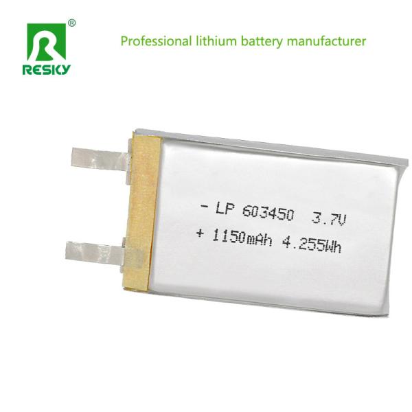 Solar Lithium Polymer Battery Cell 603450 3.7v 1200mAh For Portable GPS