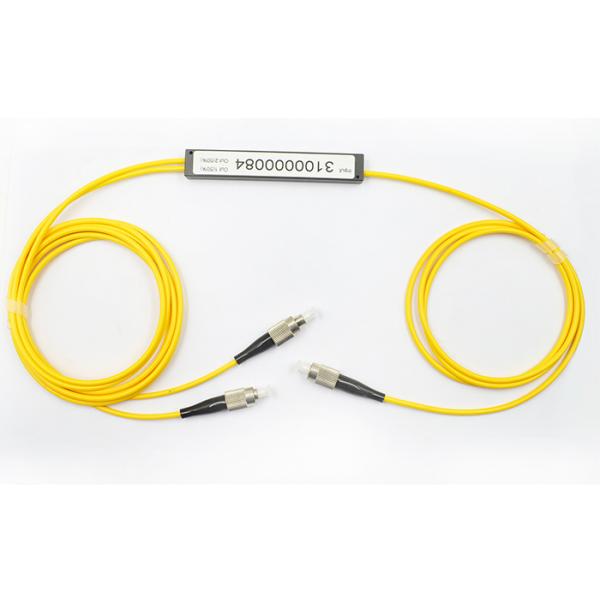 FC UPC 1x2 Fiber Splitter , Fiber Optic PLC Splitter Small Black ABS Box