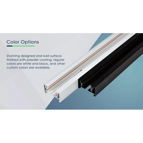 Square Flat Copper Track Light Bars 2 Wires 1 Circuit For Indoor Commercial