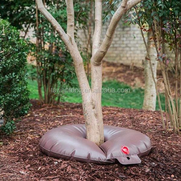 Water Saving 15 Gallon PVC Tree Watering Bag Ring for Shrubs and Drip Irrigation Needs