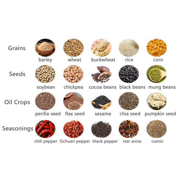 High Efficiency Stainless Steel Oil Seed Pumpkin Perilla Seed Roasting Processing Machine