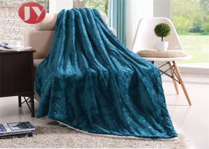 Wholesale Luxury Embossed Flannel Plush Sherpa Blanket Double Layers Throw For Sofa Modern European style from china suppliers
