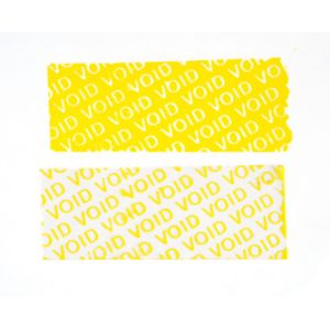 Wholesale 25 Mic Polyester Void Seal Stickers Yellow Color PET High Residue Tamper Proof from china suppliers