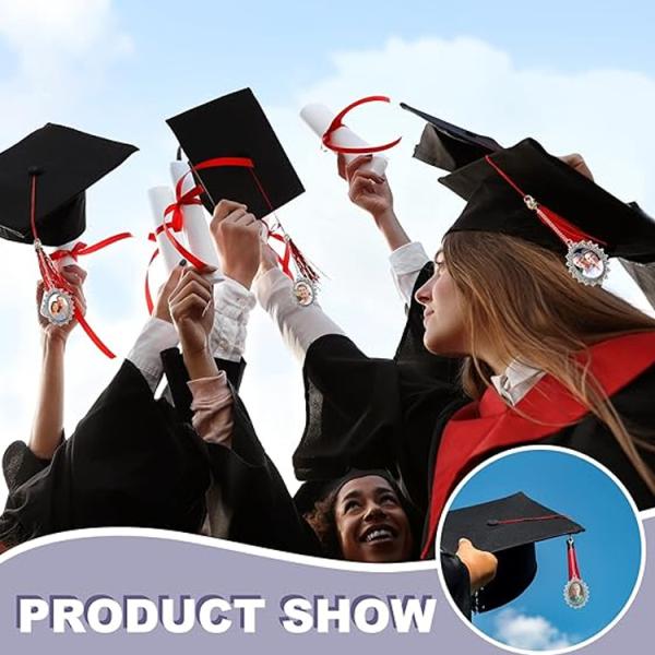 Graduation Gifts Double Sided Printing DIY Sublimation Memorial Photo Charm With Custom Laser Engraving Text