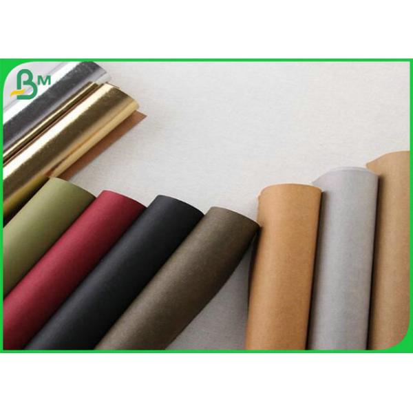 Different Color 0.55MM Washable Kraft Fabric Roll For Making Handbags