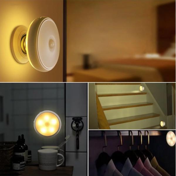0.7W Rechargeable Night Lamp Human Body Induction 360 Degrees Rotatable Shape