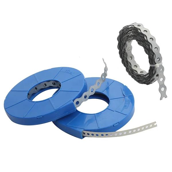 Wire Mounting Solution 100% QC Passed White Metal Rounded Perforated Banding Strip for Wire Bundling