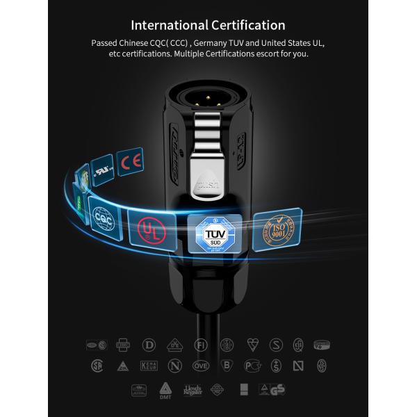 IP68 Panel Mount Quick Lock Type 8 Pin Waterproof Power Cable Connector M12 With Wire Connector