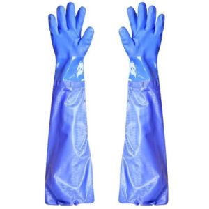 China Reusable PVC Coated Work Gloves OEM Chemical And Cut Resistant Gloves on sale