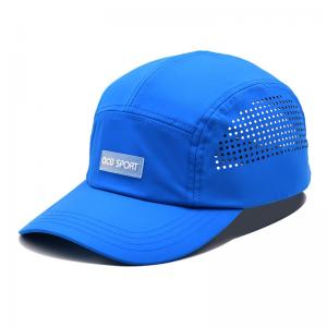 Wholesale Waterproof 5 Panel Hat Breathable Quick Dry Mesh Sports Cap With Rubber Patch Logo from china suppliers