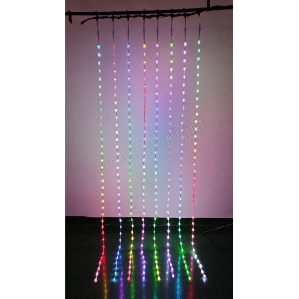 23mm DMX SPI RGB String Lights LED Matrix Curtain String Lights for Events Lighting