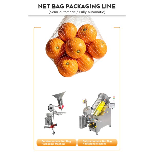 Automatic Onion Mesh Bag Packing Machine with Clipper and Labeling System