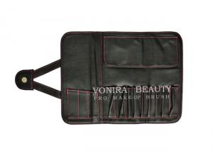 Wholesale 12 Slots Black Faux Leather Cosmetic Makeup Brushes Roll Bag Pouch Pen Case Holder from china suppliers