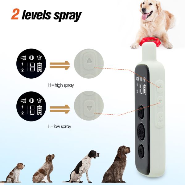 Eco-Friendly Rechargeable IP67 Waterproof ABS Agility Dog Leash Remote Control Spray Pet Training Collar Modern Anti-Bark