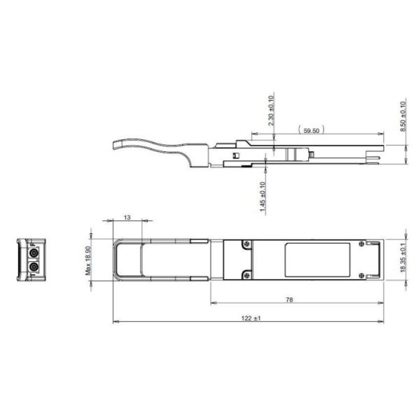100Gb/S QSFP28 Optical Transceiver Single Lambda 100G Ethernet Optical Transceiver
