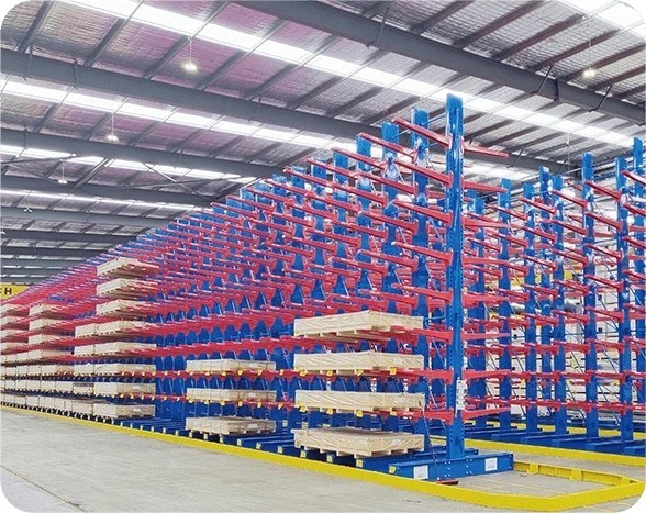 Medium Duty Cantilever Racking System Q235B Steel Industrial Cantilever Racks