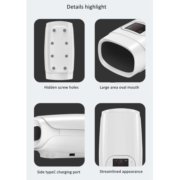 Vibrating Electric Cordless Hand Massager Air Pressure Hot Compress 5V 2A