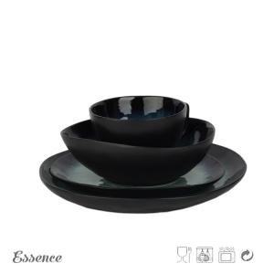 China 16pcs Ceramic Stoneware Dinner Sets Reactive Glaze Ecofriendly Irregular Design on sale