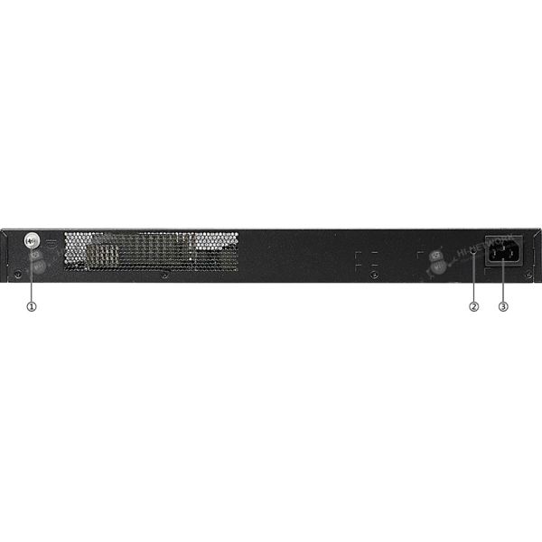 back-panel-s5735s-l24ft4s-a-datasheet Huawei CloudEngine Switch S5735S-L24FT4S-A with 12 × 10/100Base-Tx ports, 12 × 10/100/1000Base-T ports, and 4 × GE SFP ports