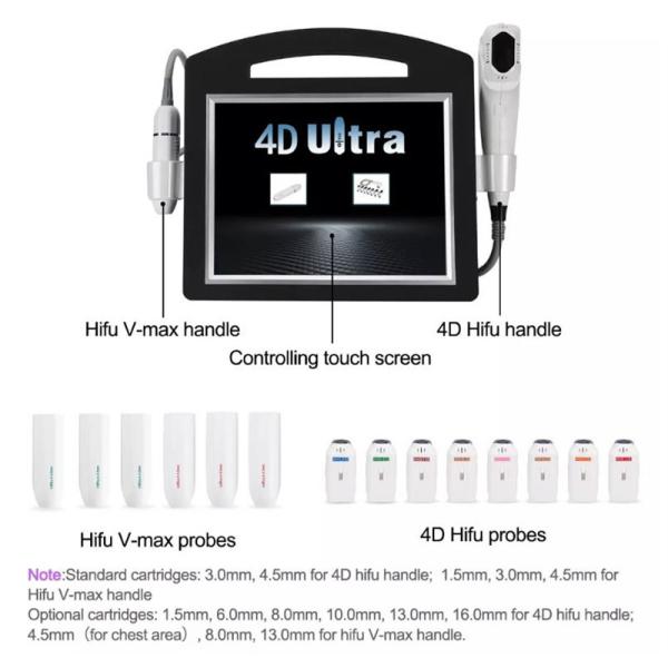 200w 4d Hifu Ultrasound Facelift Machine 2pcs Handles