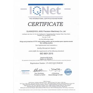 Guangzhou JASU Precision Machinery Co., LTD Certifications